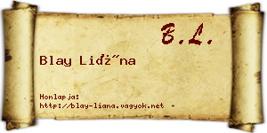 Blay Liána névjegykártya